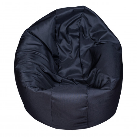 Fotoliu Bean Bag, Interior-Exterior, Tip Puf Rotund Mic Negru-01