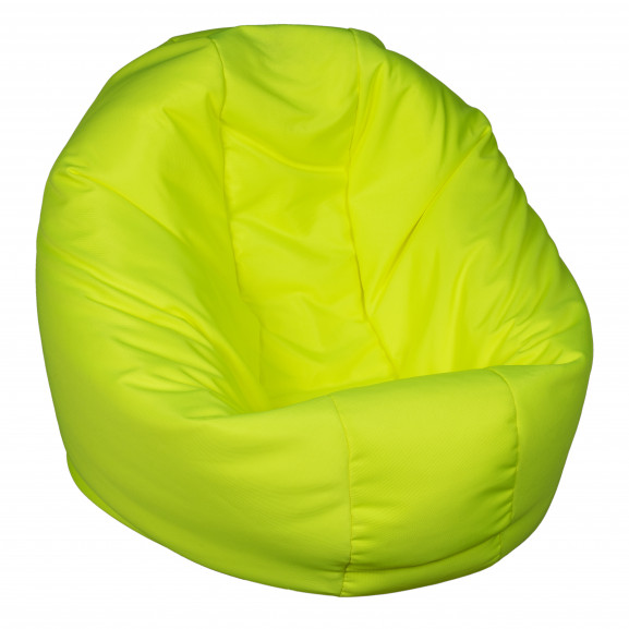 Fotoliu Bean Bag, Interior-Exterior, Tip Puf Rotund Mic Galben Fluorescent