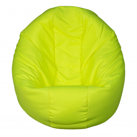 Fotoliu Bean Bag, Interior-Exterior, Tip Puf Rotund Mic Galben Fluorescent-01