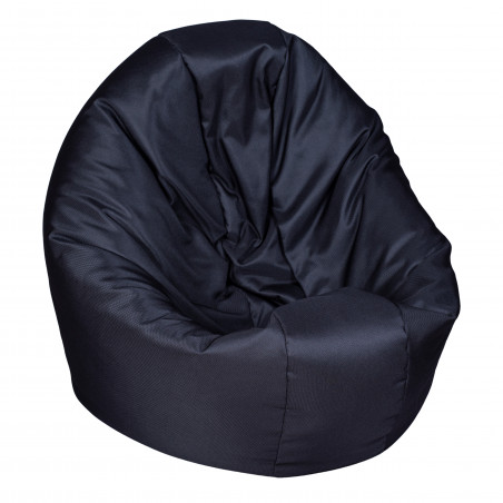 Fotoliu Bean Bag, Interior-Exterior, Tip Puf Rotund Mare Negru-01