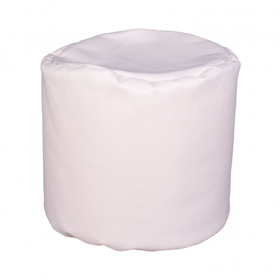 Fotoliu Bean Bag, Interior-Exterior, Tip Taburet Rotund Alb