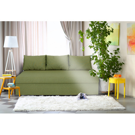 Canapea Extensibila Cu Lada Depozitare Vario, Verde, 191 x 98 x 80 Cm-01