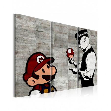 Tablou Banksy: Mario Bros-01