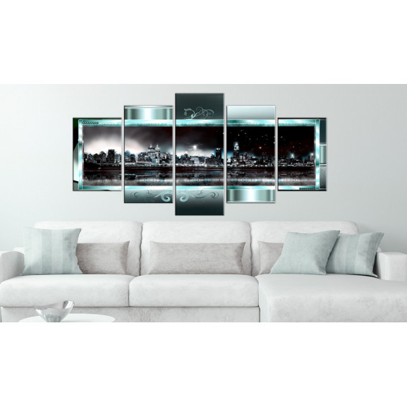 Tablou turquoise new york: starry night