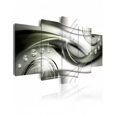 Tablou Glowing Green Wave-01