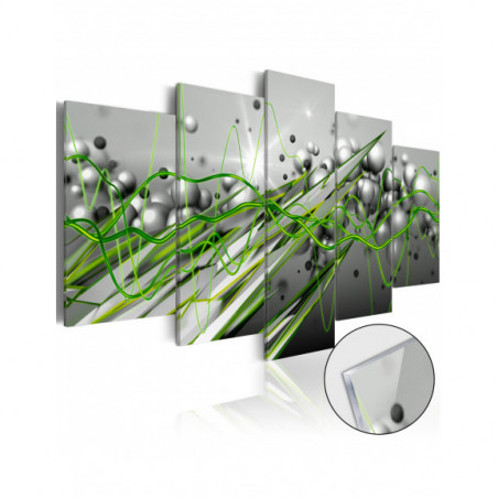 Imagine Pe Sticlă Acrilică Green Rhythm [Glass]-01
