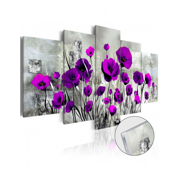 Imagine Pe Sticlă Acrilică Meadow: Purple Poppies [Glass]
