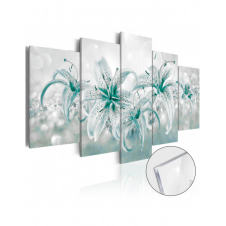 Imagine Pe Sticlă Acrilică Sapphire Lilies [Glass]-01