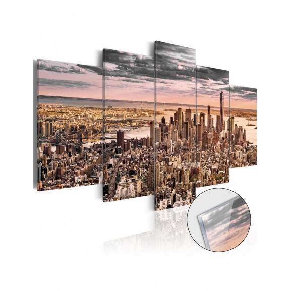 Imagine Pe Sticlă Acrilică New York City: Morning Sky [Glass] acrilica