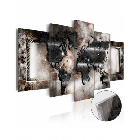 Imagine Pe Sticlă Acrilică Graphite Map [Glass]-01