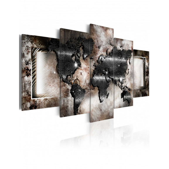 Tablou Graphite Map