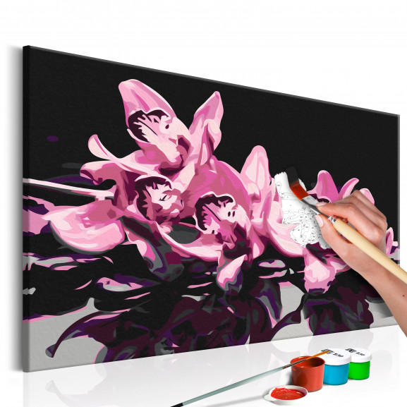 Pictatul Pentru Recreere Pink Orchid (Black Background)