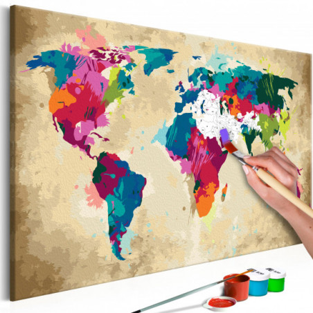 Pictatul Pentru Recreere World Map (Colourful)-01