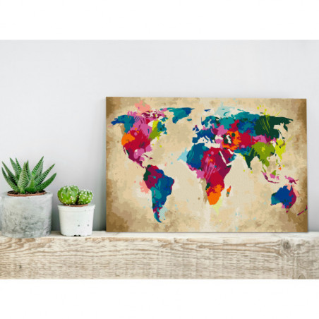 Pictatul Pentru Recreere World Map (Colourful)-01