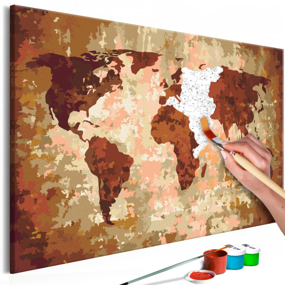 Pictatul Pentru Recreere World Map (Earth Colours)