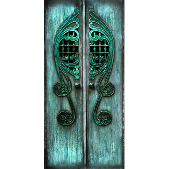 Fototapet pentru ușă emerald gates