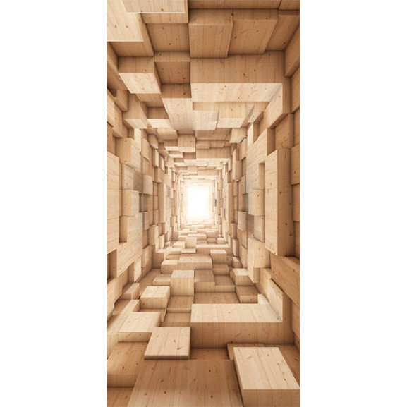 Fototapet pentru ușă wooden tunnel