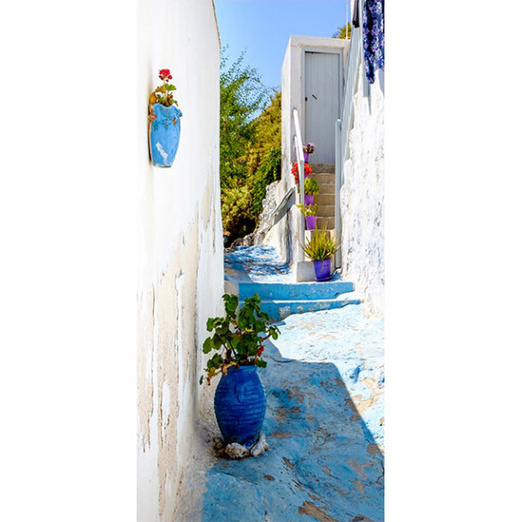 Fototapet pentru ușă blue alley