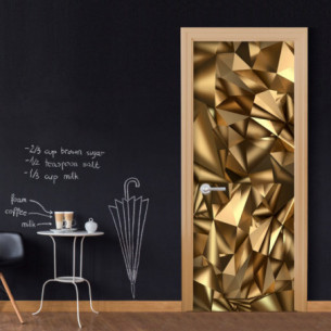 Fototapet Pentru Ușă Photo Wallpaper Golden Geometry I