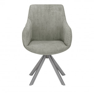 Scaun Rotativ Cu Brat Cloud , Gri Deschis, 59 Cm