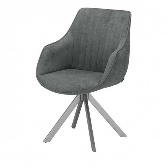 Scaun Rotativ Cu Brat Cloud , Gri Inchis, 59 Cm