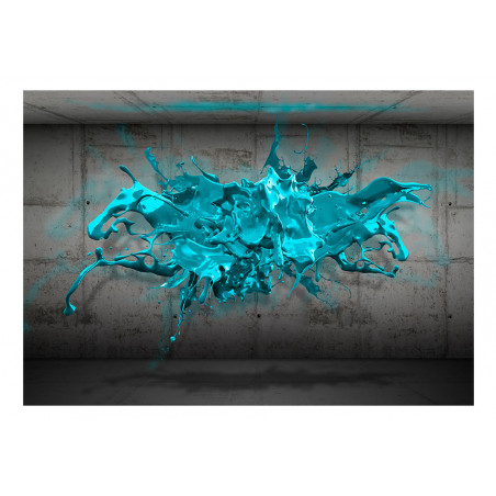 Fototapet Blue Ink Blot-01