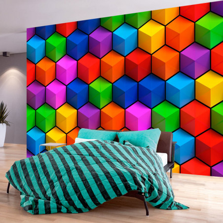 Fototapet Colorful Geometric Boxes-01