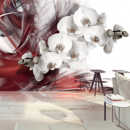 Fototapet Orchid In Red-01