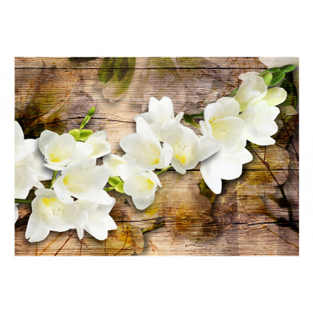 Fototapet Freesia On Wood-01