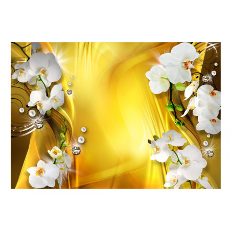 Fototapet Orchid In Gold-01