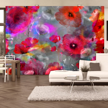 Fototapet Painted Poppies-01