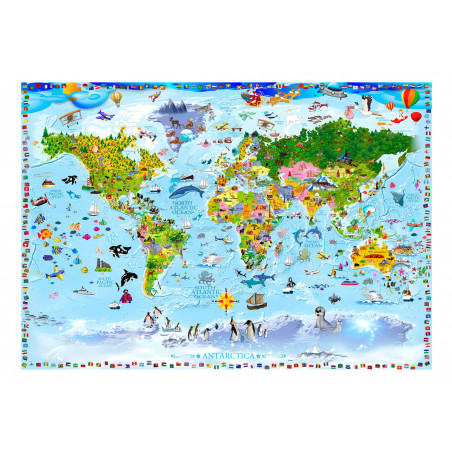 Fototapet World Map for Kids-01