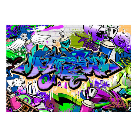 Fototapet Graffiti: Violet Theme-01