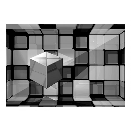 Fototapet Rubik'S Cube In Gray-01