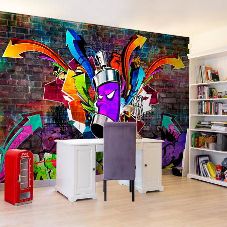 Fototapet Graffiti: Colourful Attack-01