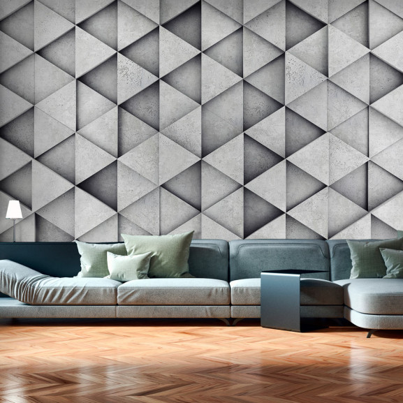 Fototapet Grey Triangles