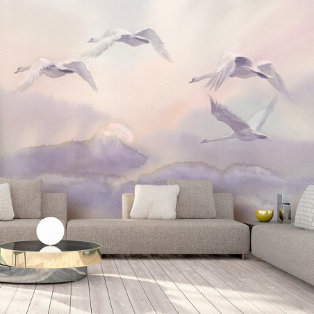 Fototapet Flying Swans-01