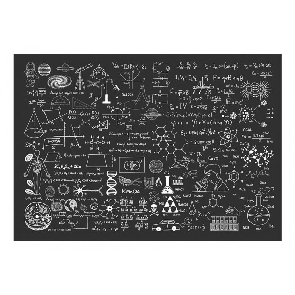Fototapet science on chalkboard