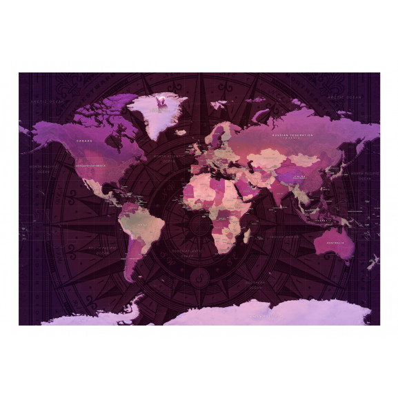Poza Fototapet Purple World Map