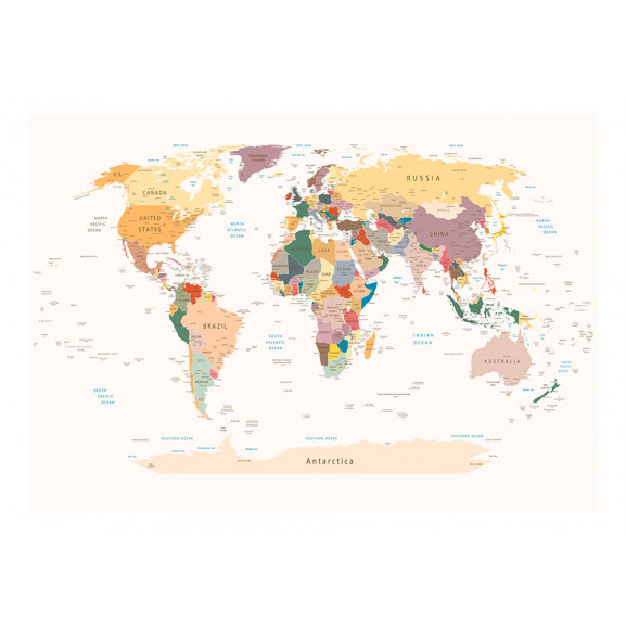 Fototapet world map