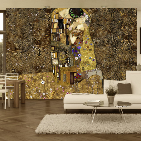 Fototapet Klimt Inspiration: Golden Kiss-01