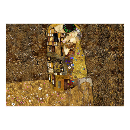 Fototapet Klimt Inspiration: Golden Kiss-01