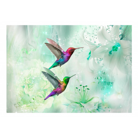 Fototapet Colourful Hummingbirds (Green)-01