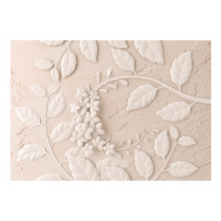 Fototapet Paper Flowers (Beige)-01