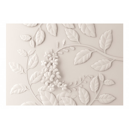 Fototapet Paper Flowers (Cream)-01