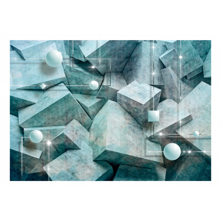 Fototapet Concrete Cubes (Green)-01