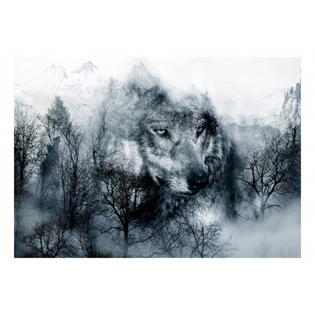 Fototapet Mountain Predator (Black And White)-01