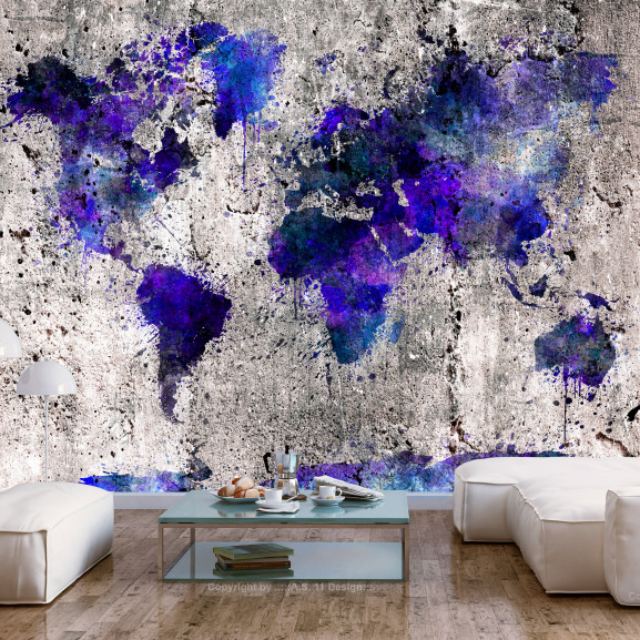 Fototapet World Map: Ink Blots