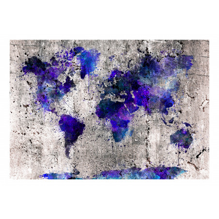 Fototapet World Map: Ink Blots-01