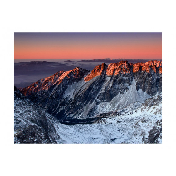 Fototapet beautiful sunrise in the rocky mountains